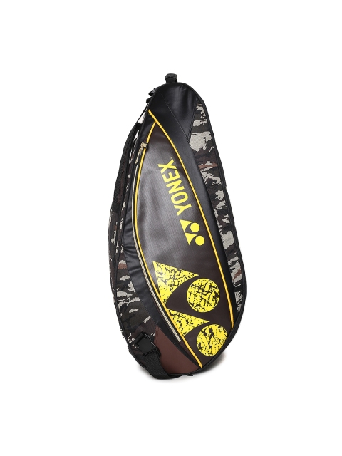 

Yonex Unisex Brown & Yellow Printed Badminton Kit Bag SUNR MRB01TG BT6