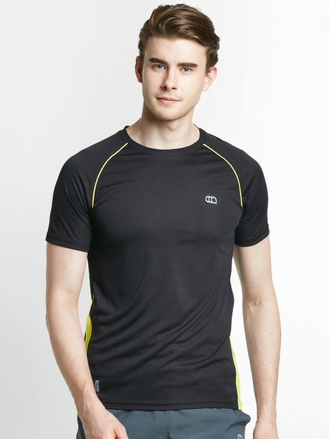 

Ajile by Pantaloons Men Black Printed Slim Fit Polo Collar T-shirt