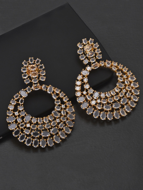 

Tistabene Gold-Toned & White Circular Chandbalis