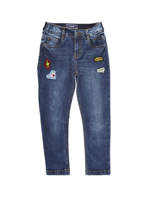 

CHALK by Pantaloons Boys Blue Tapered Fit Mid-Rise Clean Look Jeans