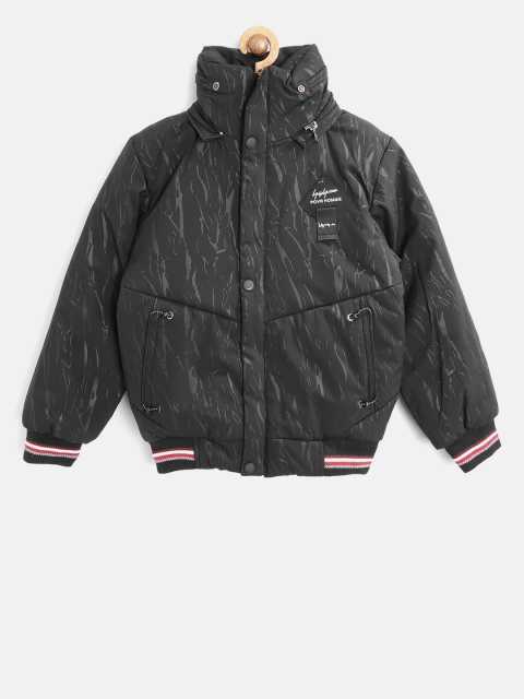 

Fort Collins Boys Black Printed Bomber Jacket