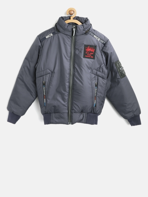 

Fort Collins Boys Navy Blue Solid Bomber Jacket