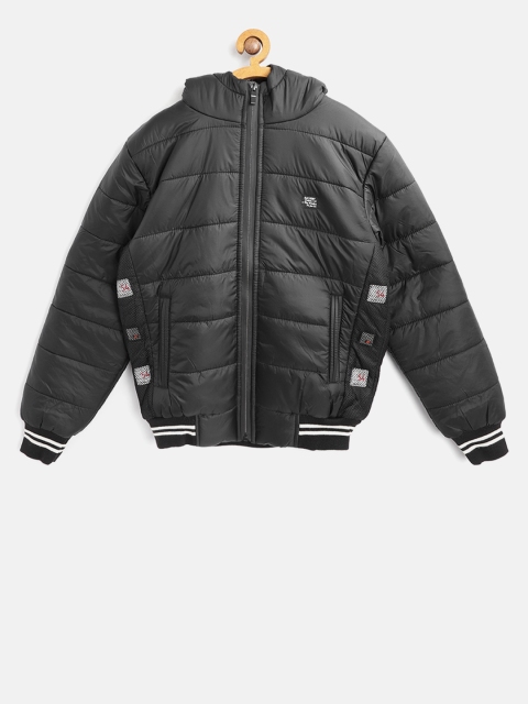 

Fort Collins Boys Black Solid Bomber jacket