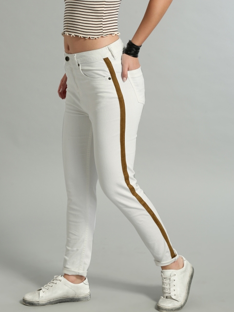

Roadster Women White Skinny Fit Mid-Rise Clean Look Stretchable Jeans