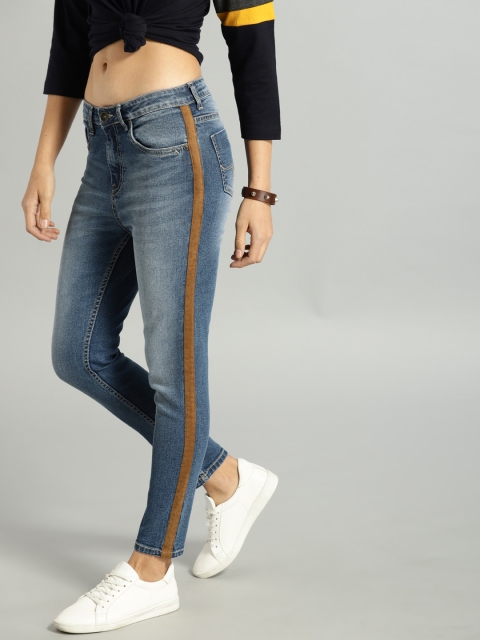 

Roadster Women Blue Skinny Fit Mid-Rise Jeans