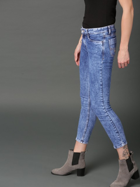 

Roadster Women Blue Skinny Fit Mid-Rise Clean Look Stretchable Jeans