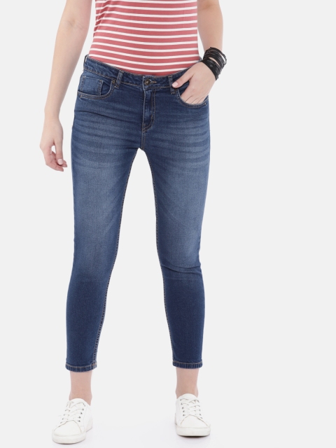 

Roadster Women Blue Skinny Fit Mid-Rise Clean Look TASSELS DENIM Jeans
