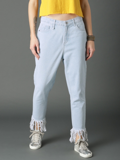 

Roadster Women Blue Boyfriend Fit Mid-Rise Clean Look Jeans