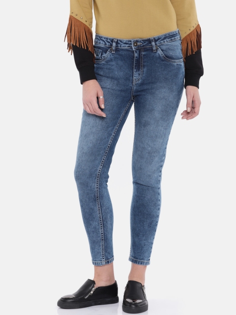 

Roadster Women Blue Skinny Fit Styled Pocket Denim Jeans