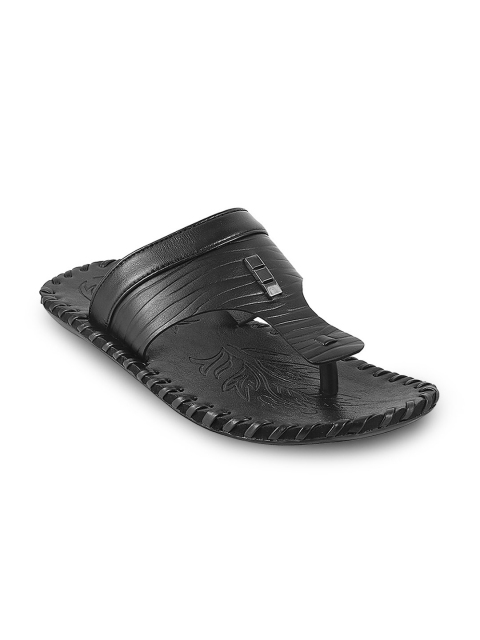 

Mochi Men Black Comfort Leather Sandals