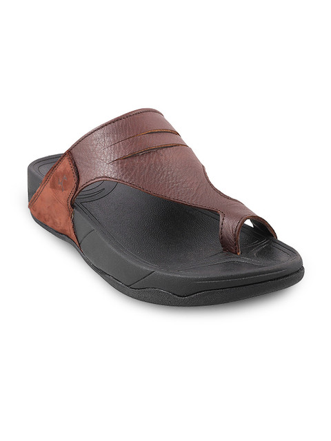 

Mochi Men Tan Brown Comfort Leather Sandals