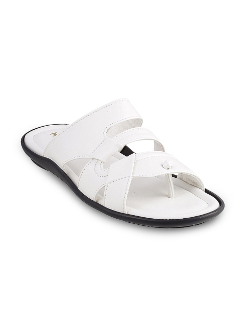 

Mochi Men White Leather Comfort Sandals