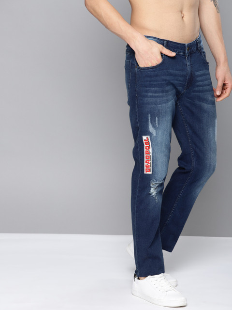 

Kook N Keech Marvel Men Blue Slim Tapered Fit Mid-Rise Mildly Distressed Stretchable Jeans
