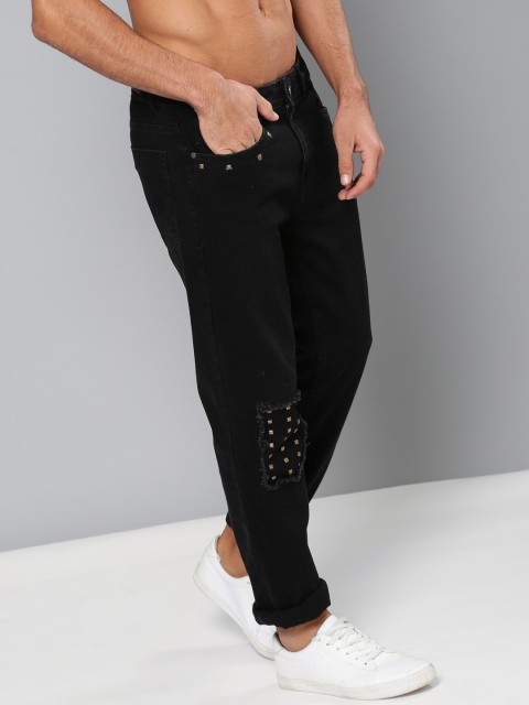 

Kook N Keech Men Black Slim Tapered Fit Mid-Rise Clean Look Stretchable Jeans