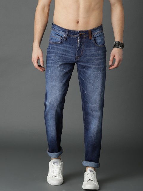 

Roadster Men Blue Slim Tapered Fit Mid-Rise Low Distress Stretchable Jeans