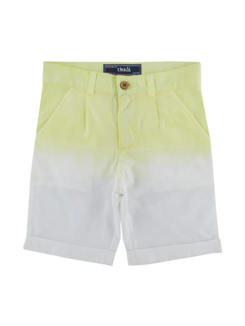 

CHALK by Pantaloons Boys Yellow & White Ombre Regular Fit Chino Shorts