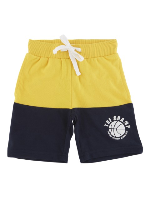 

CHALK by Pantaloons Boys Yellow & Black Printed Regular Fit Regular Shorts