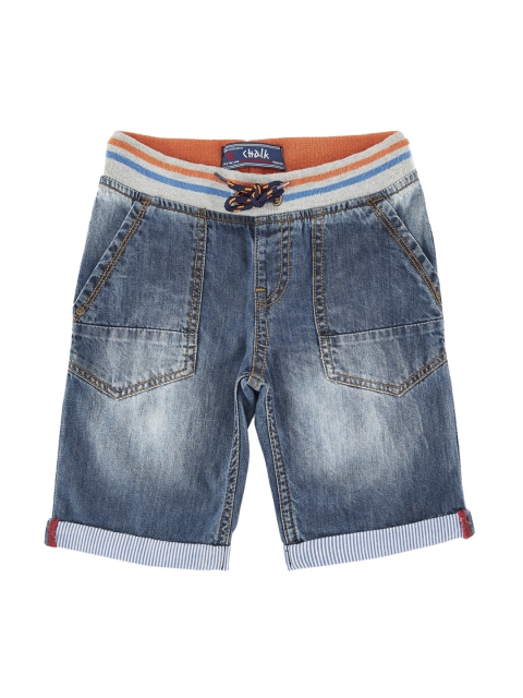 

CHALK by Pantaloons Boys Blue Washed Regular Fit Denim Shorts