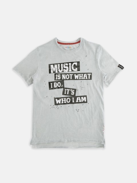 

POPPERS by Pantaloons Boys Grey Printed Round Neck T-shirt
