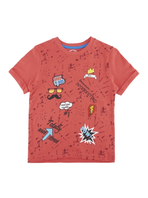 

CHALK by Pantaloons Boys Red Printed Round Neck T-shirt