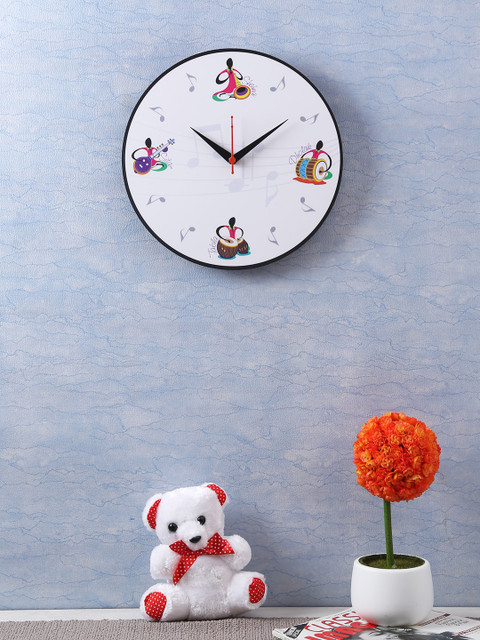 

RANGRAGE White Handcrafted Round Printed Analogue Wall Clock