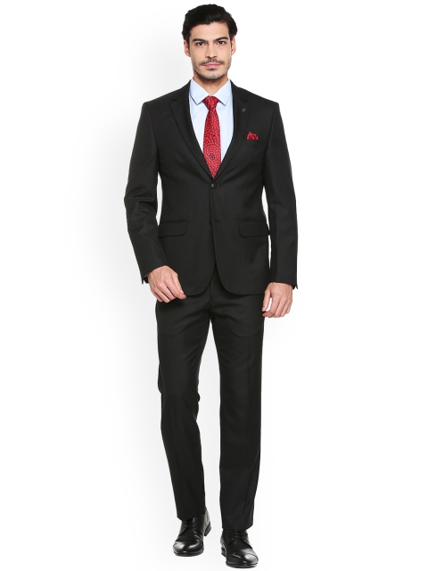 

Van Heusen Men Black Single Breasted Slim Fit Suit