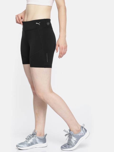 

Puma Women Black Solid Regular Fit Run Short Tight