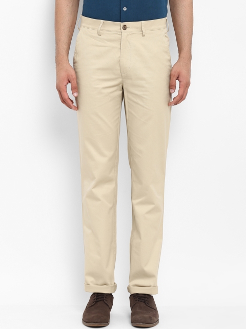 

ColorPlus Men Beige Slim Fit Solid Chinos