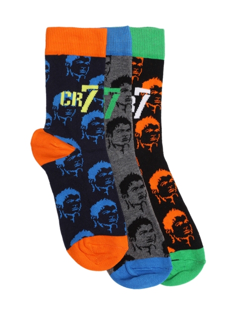 

CR7 Cristiano Ronaldo Boys Pack of 3 Patterned Above Ankle-Length Socks, Multi