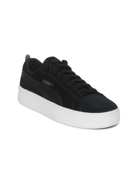 

Puma Women Black Smash Platform SD Suede Sneakers