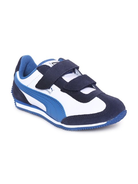 

Puma Kids Blue Whirlwind L V PS Sneakers, White