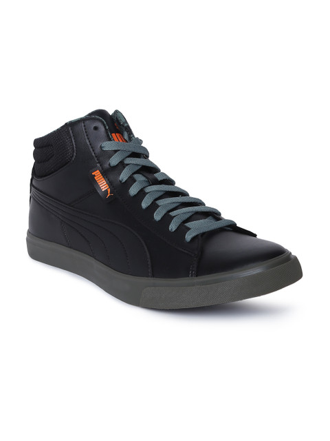 

Puma Men Black Solid Grip Mid IDP Mid-Top Sneakers