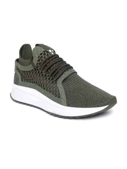 

Puma Men Olive Green Solid Tsugi Netfit V2 Evoknit Training Shoes