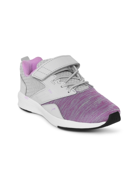 

Puma Kids Grey & Purple NRGY Comet V PS Sneakers
