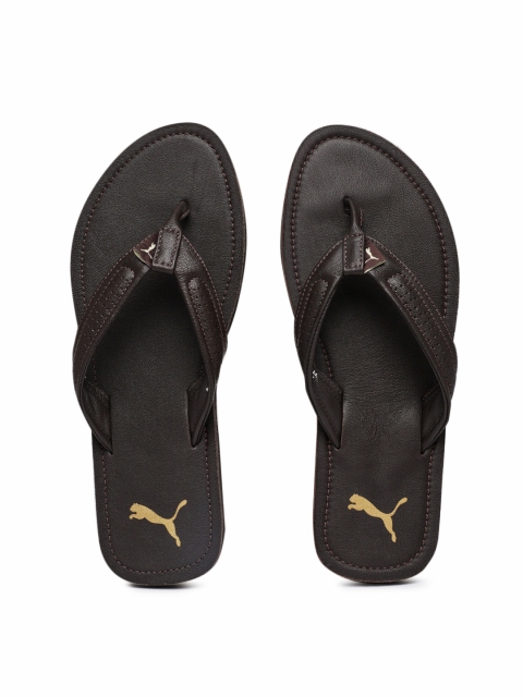 

Puma Men Brown Java 2 IDP Solid Thong Flip-Flops