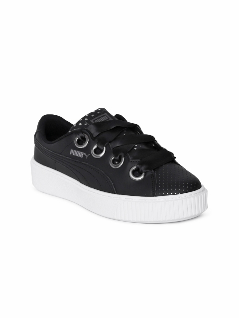 

Puma Women Black Solid Platform Kiss Ath Lux Sneakers