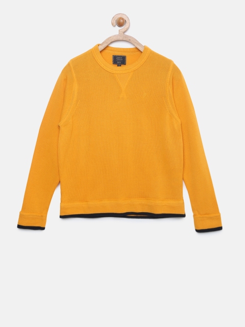 

Indian Terrain Boys Yellow Solid Pullover