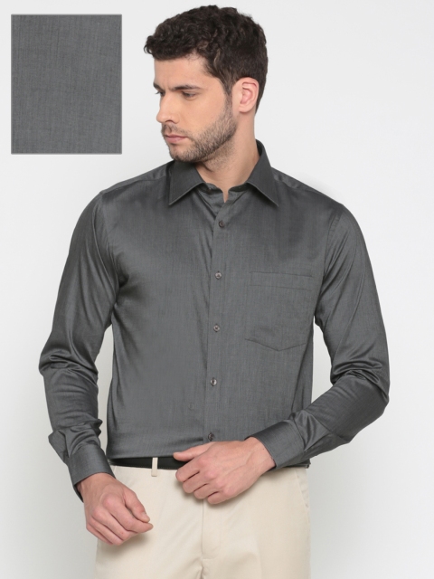 

Park Avenue Men Charcoal Grey Solid Slim Fit Formal Shirt