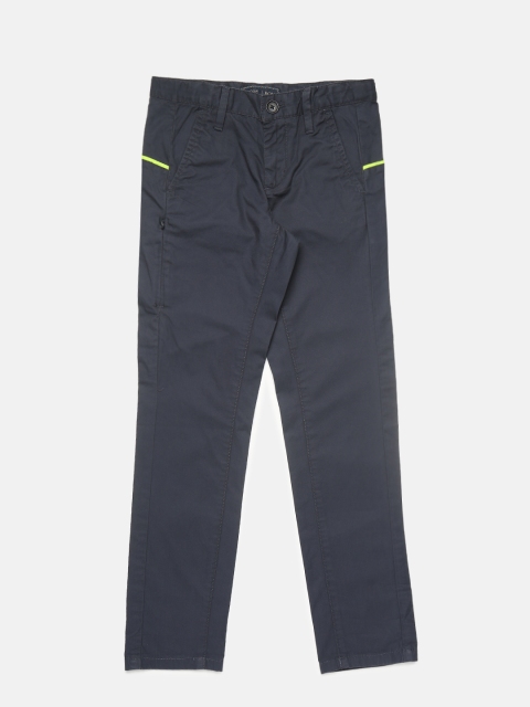 

Indian Terrain Boys Navy Blue Regular Fit Solid Chinos