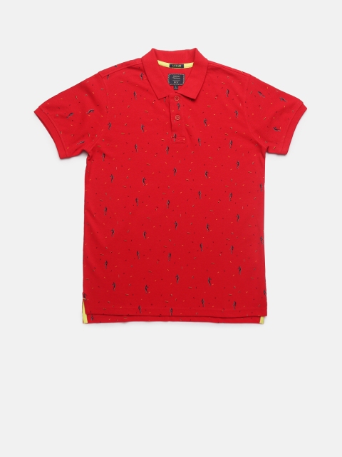 

Indian Terrain Boys Red Printed Polo Collar T-shirt