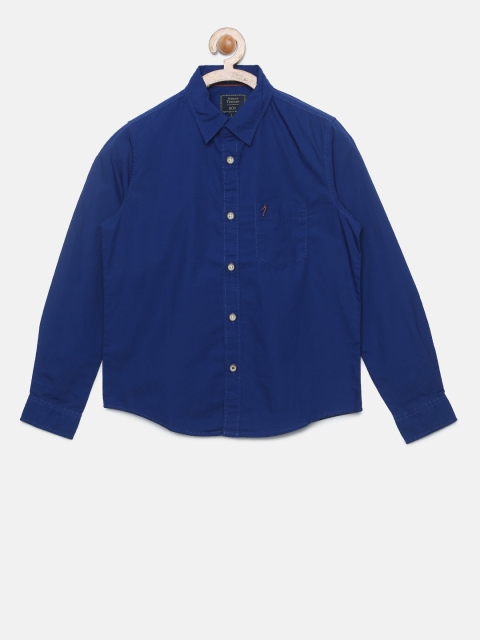 

Indian Terrain Boys Blue Regular Fit Solid Casual Shirt