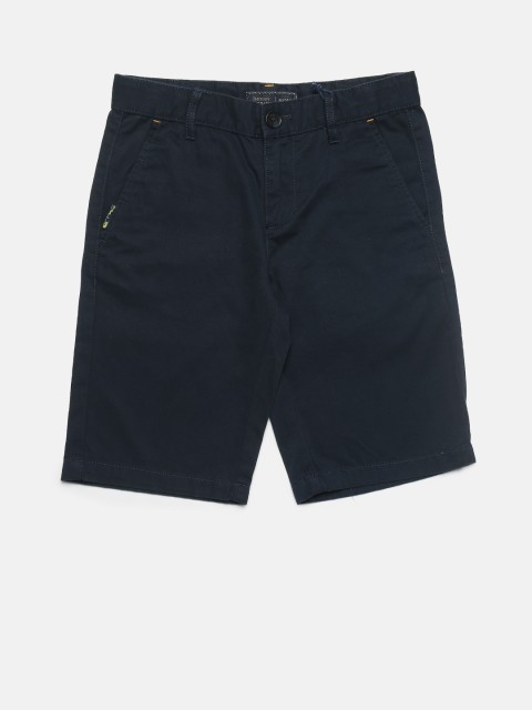 

Indian Terrain Boys Navy Blue Solid Regular Fit Shorts