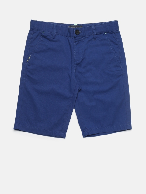 

Indian Terrain Boys Blue Solid Regular Fit Shorts