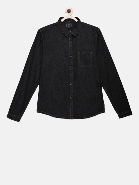 

Indian Terrain Boys Black Regular Fit Solid Casual Shirt