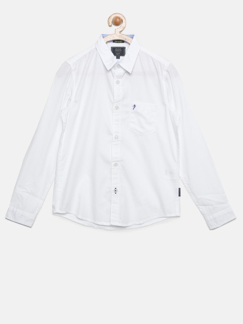 

Indian Terrain Boys White Regular Fit Solid Casual Shirt