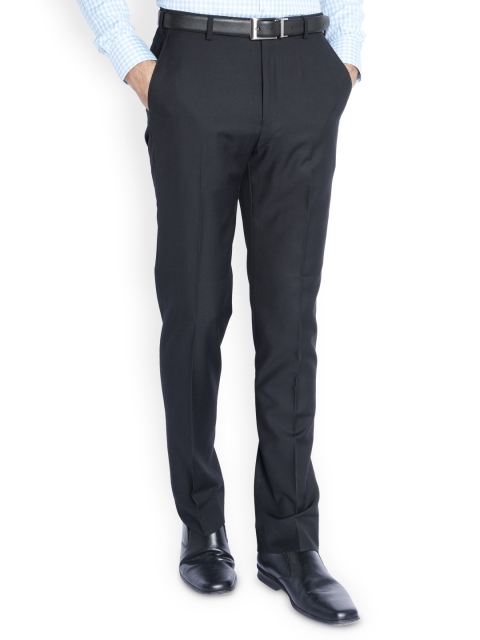 

Park Avenue Men Black Regular Fit Solid Formal Trousers
