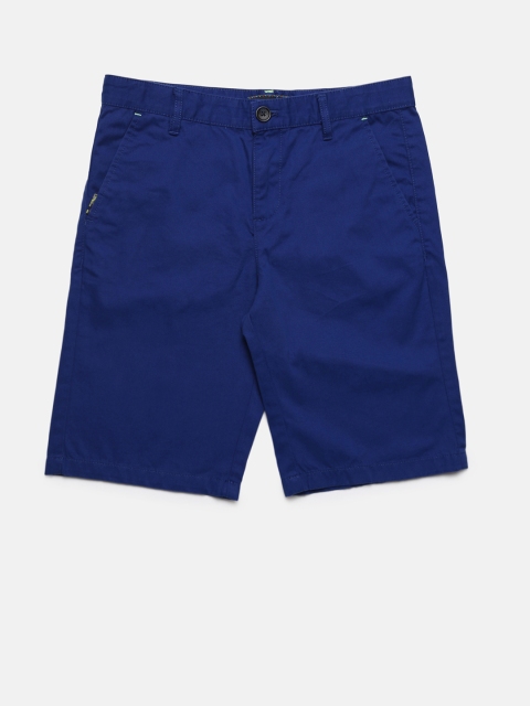 

Indian Terrain Boys Blue Solid Regular Fit Shorts
