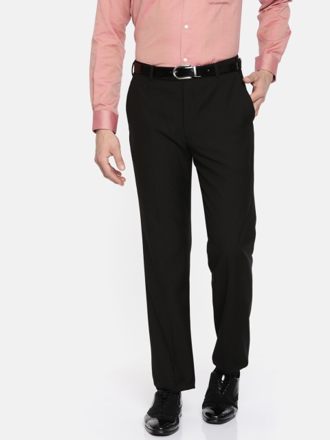 

Park Avenue Men Black Slim Fit Solid Formal Trousers
