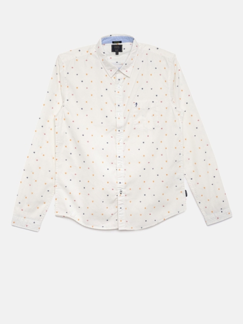 

Indian Terrain Boys White Regular Fit Printed Casual Shirt