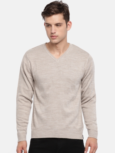 

Peter England Men Beige Solid Pullover